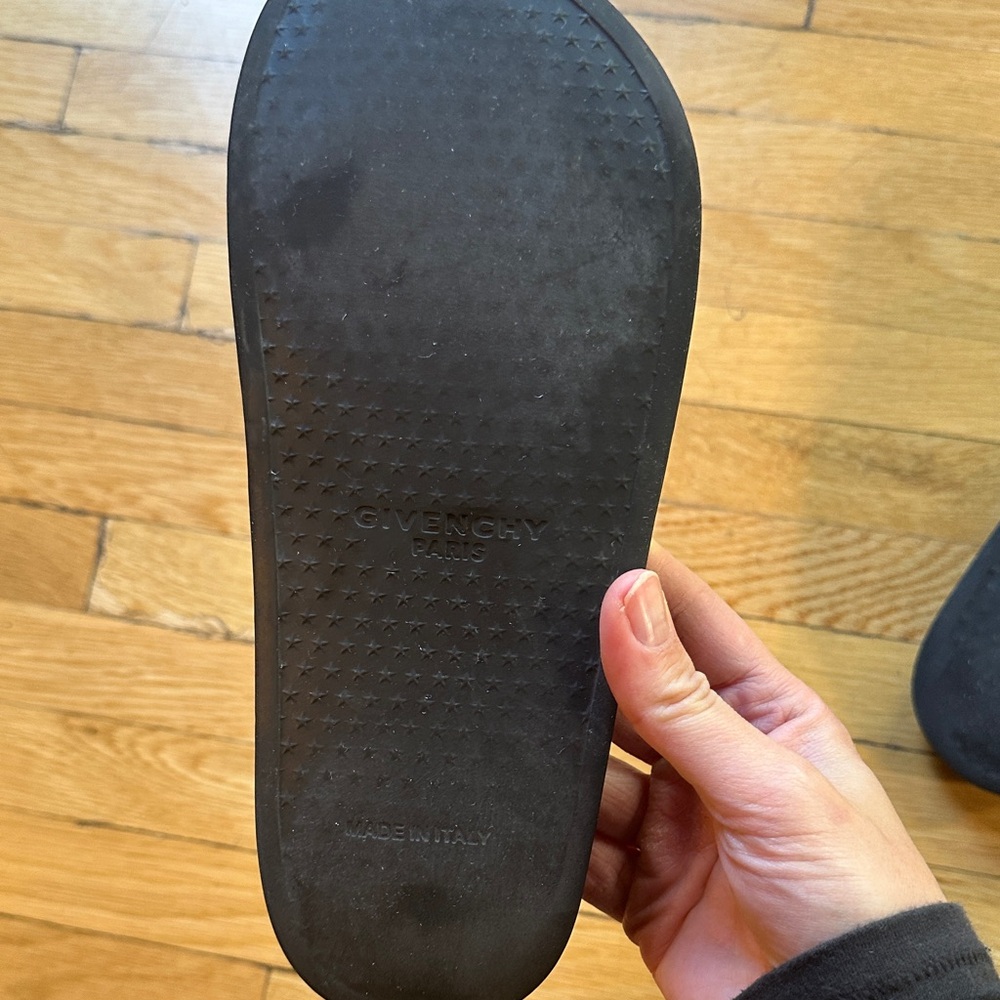 Givenchy Black Slide Sandals with White Logo - Picture 6 of 7